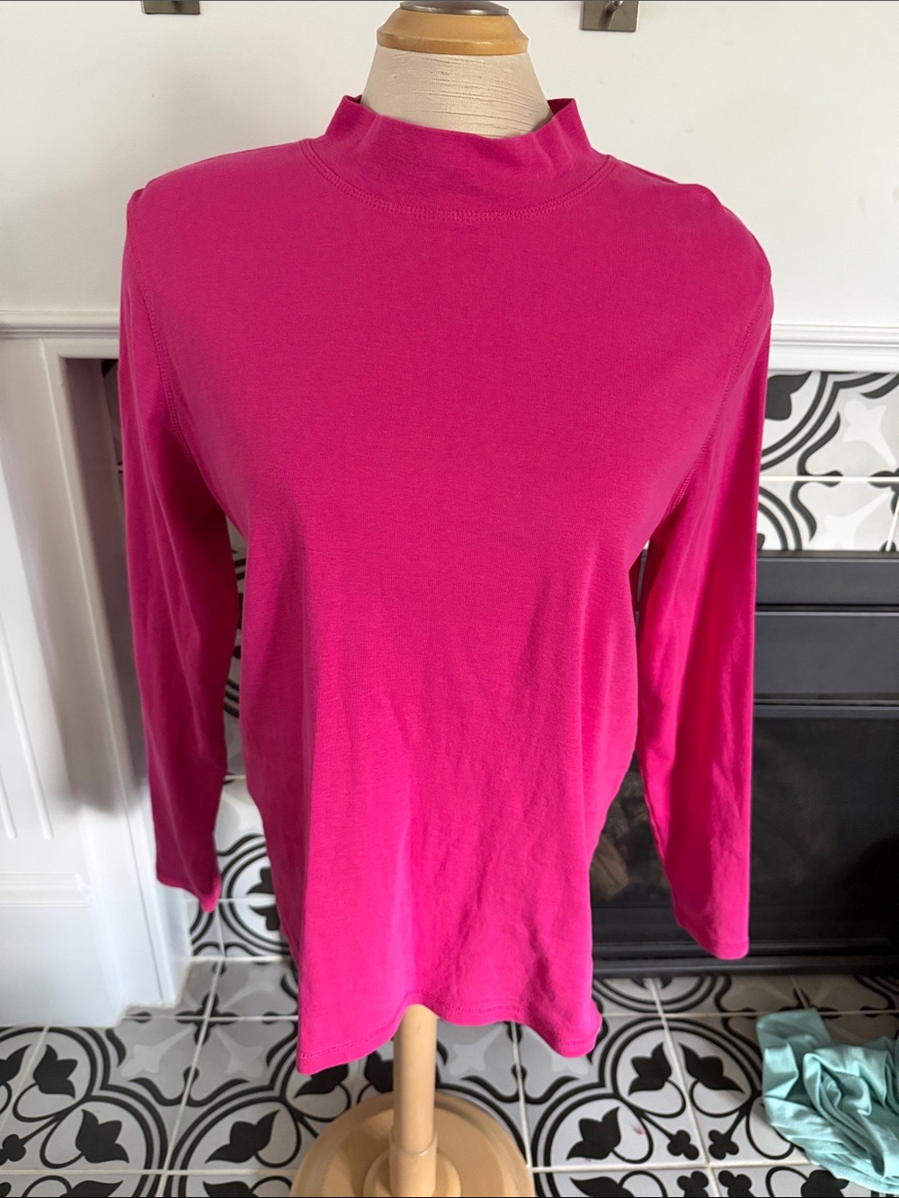 Northern Reflections Women's Long Sleeve Top in Fuchsia Pink 100% cotton